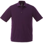 Dade Short Sleeve Performance Polo for Men Embroidery - Dark Plum - Back Flat 2