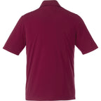 Dade Short Sleeve Performance Polo for Men Embroidery - Maroon - Back Flat