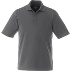 Dade Short Sleeve Performance Polo for Men Embroidery - Steel Grey - Front Flat