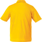 Dade Short Sleeve Performance Polo for Men Embroidery - Yellow - Back Flat