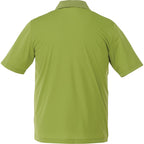 Dade Short Sleeve Performance Polo for Men Laser Engraving - Dark Citron Green - Back Flat