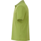 Dade Short Sleeve Performance Polo for Men Laser Engraving - Dark Citron Green - Left Side