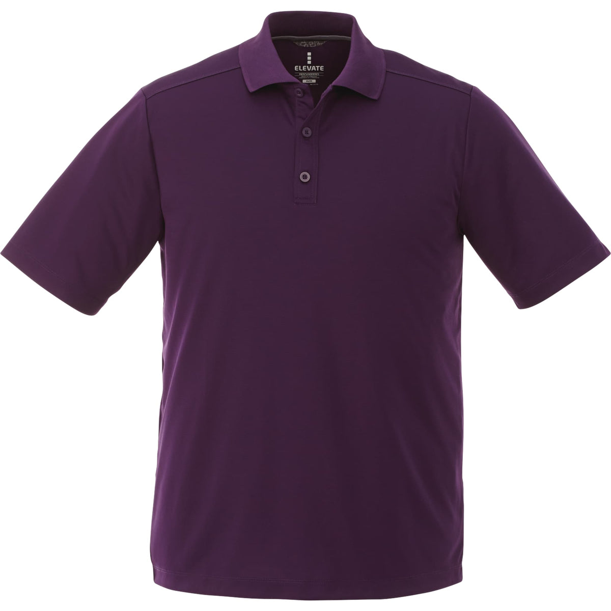 Dade Short Sleeve Performance Polo for Men Laser Engraving - Dark Plum - Back Flat 2