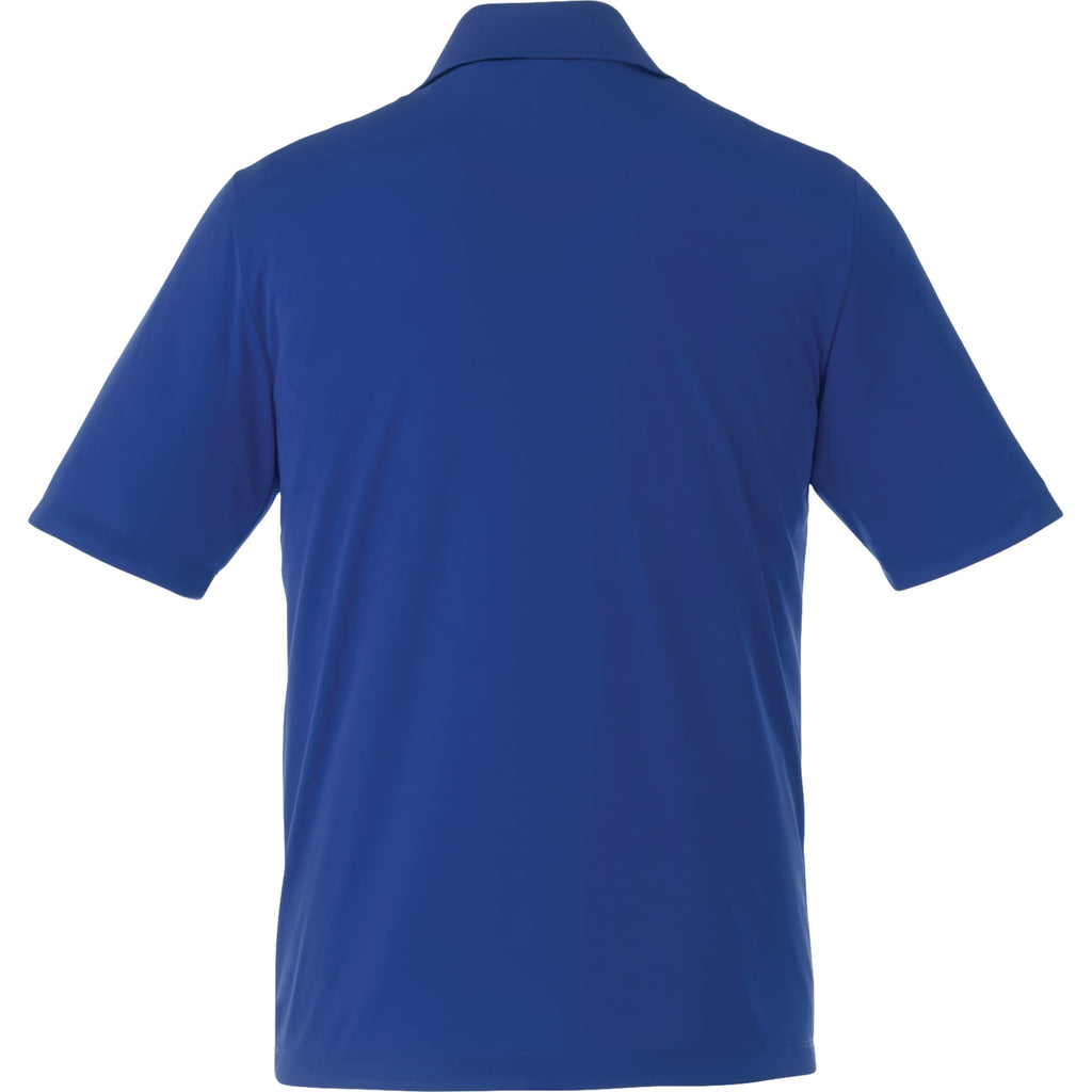 Dade Short Sleeve Performance Polo for Men Laser Engraving - New Royal - Back Flat