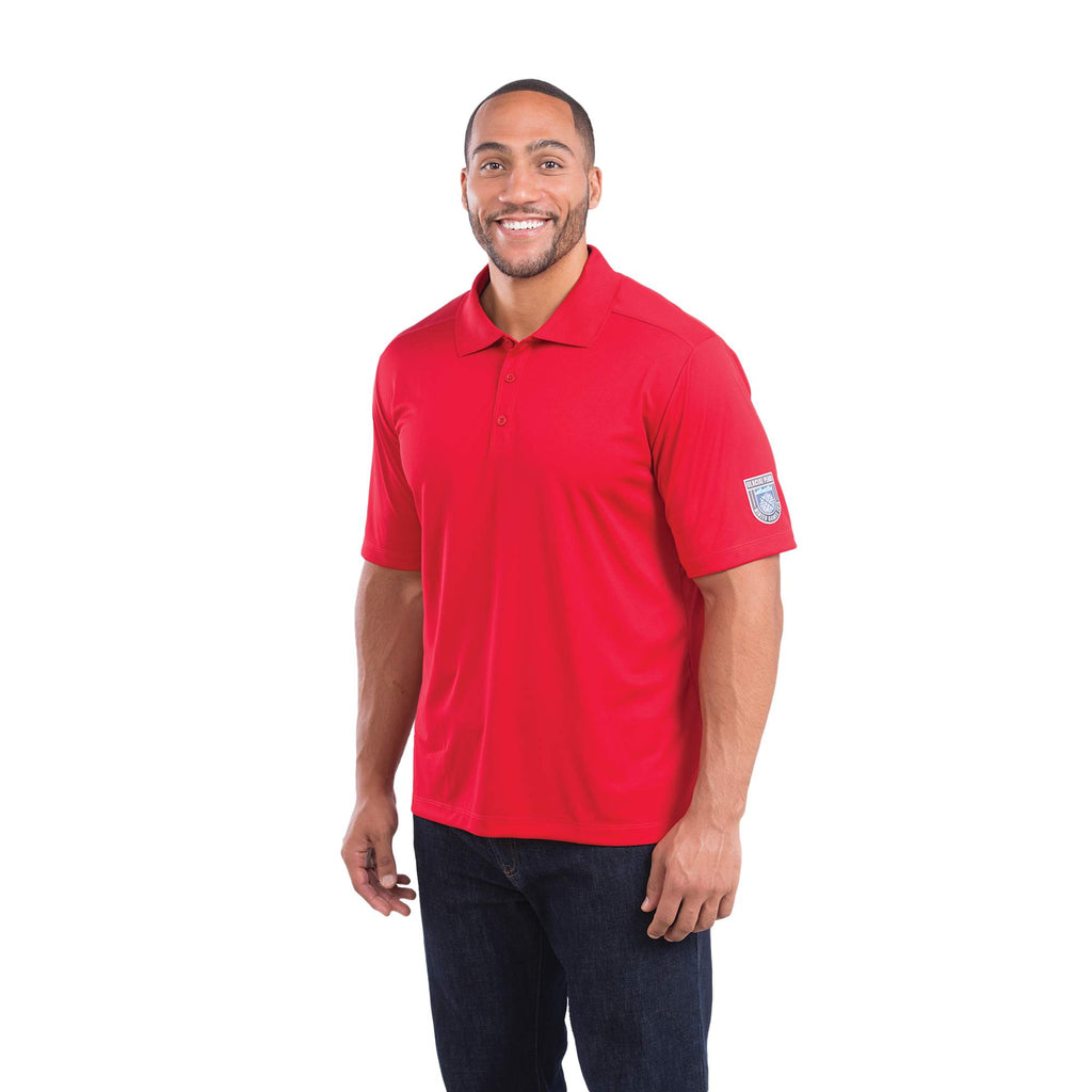 Dade Short Sleeve Performance Polo for Men Laser Engraving - Team Red - Flat