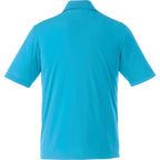 Dade Short Sleeve Performance Polo for Men Transfer - Aspen Blue - Back Flat