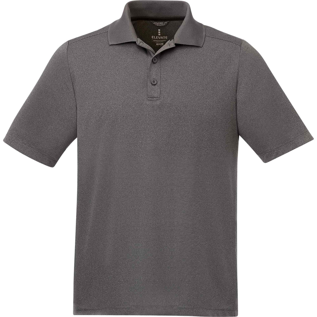 Dade Short Sleeve Performance Polo for Men Transfer - Heather Dark Charcoal - Front