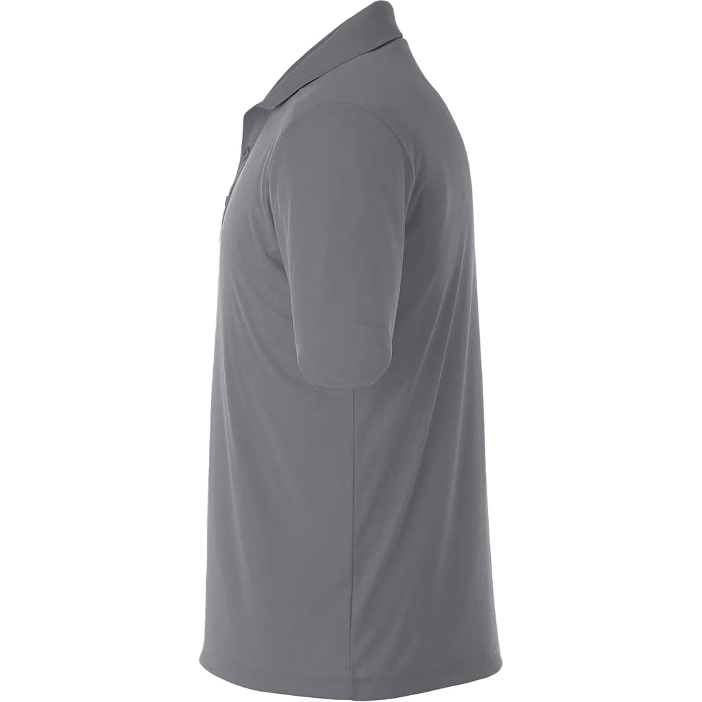 Dade Short Sleeve Performance Polo for Men Transfer - Steel Grey - Left Side