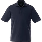 Dade Tall Short Sleeve Performance Polo for Men Debossing - Navy - Back Flat 2