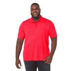 Dade Tall Short Sleeve Performance Polo for Men Debossing - Team Red - Front Flat