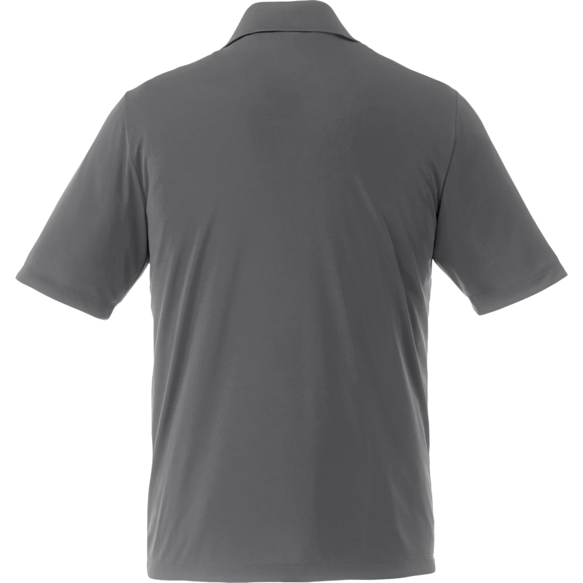 Dade Tall Short Sleeve Performance Polo for Men Embroidery - Steel Grey - Back Flat