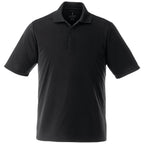Dade Tall Short Sleeve Performance Polo for Men Laser Engraving - Black - Back Flat 2
