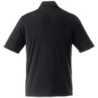 Dade Tall Short Sleeve Performance Polo for Men Transfer - Black - Back Flat