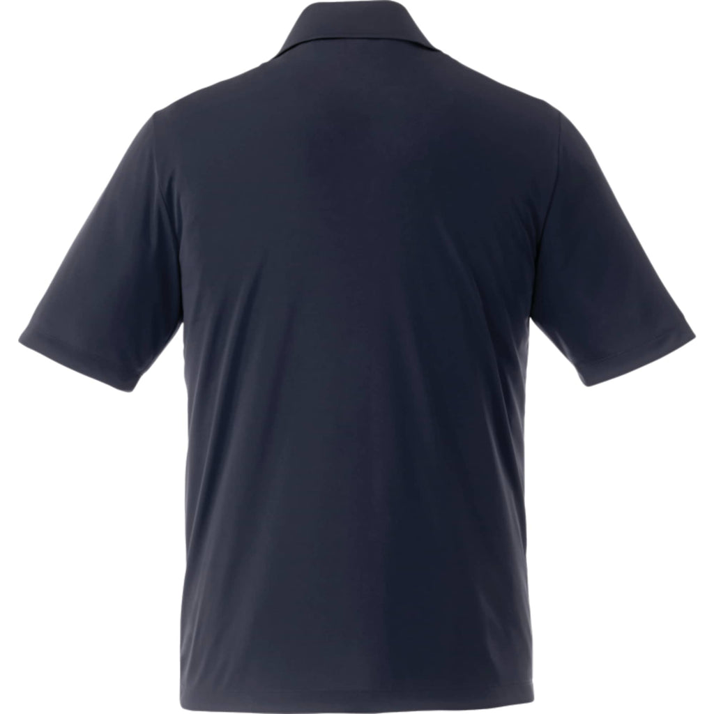 Dade Tall Short Sleeve Performance Polo for Men Transfer - Navy - Back Flat