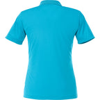 Dade Textured Performance Polo for Women Debossing - Aspen Blue - Back Flat