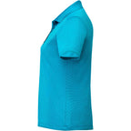 Dade Textured Performance Polo for Women Debossing - Aspen Blue - Left Side