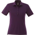 Dade Textured Performance Polo for Women Debossing - Dark Plum - Back Flat 2