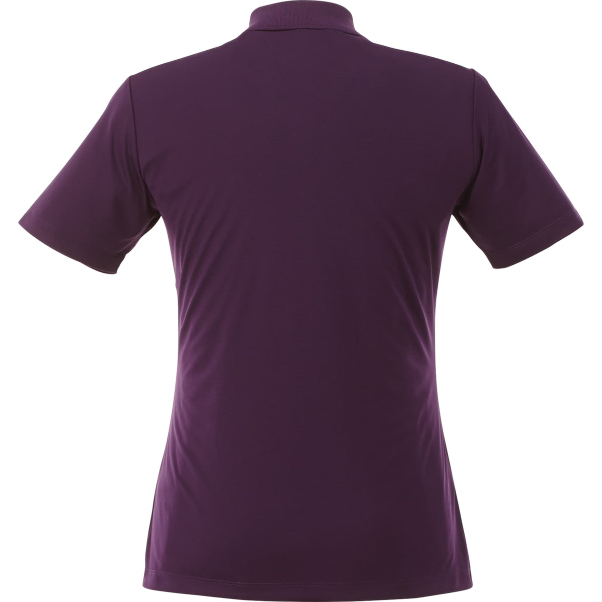 Dade Textured Performance Polo for Women Debossing - Dark Plum - Back Flat