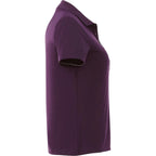 Dade Textured Performance Polo for Women Debossing - Dark Plum - Right Side