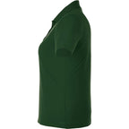 Dade Textured Performance Polo for Women Debossing - Forest Green - Left Side