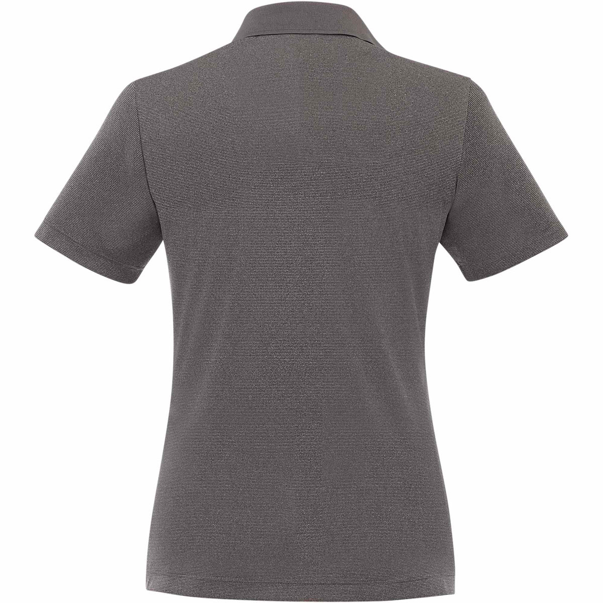 Dade Textured Performance Polo for Women Debossing - Heather Dark Charcoal - Back