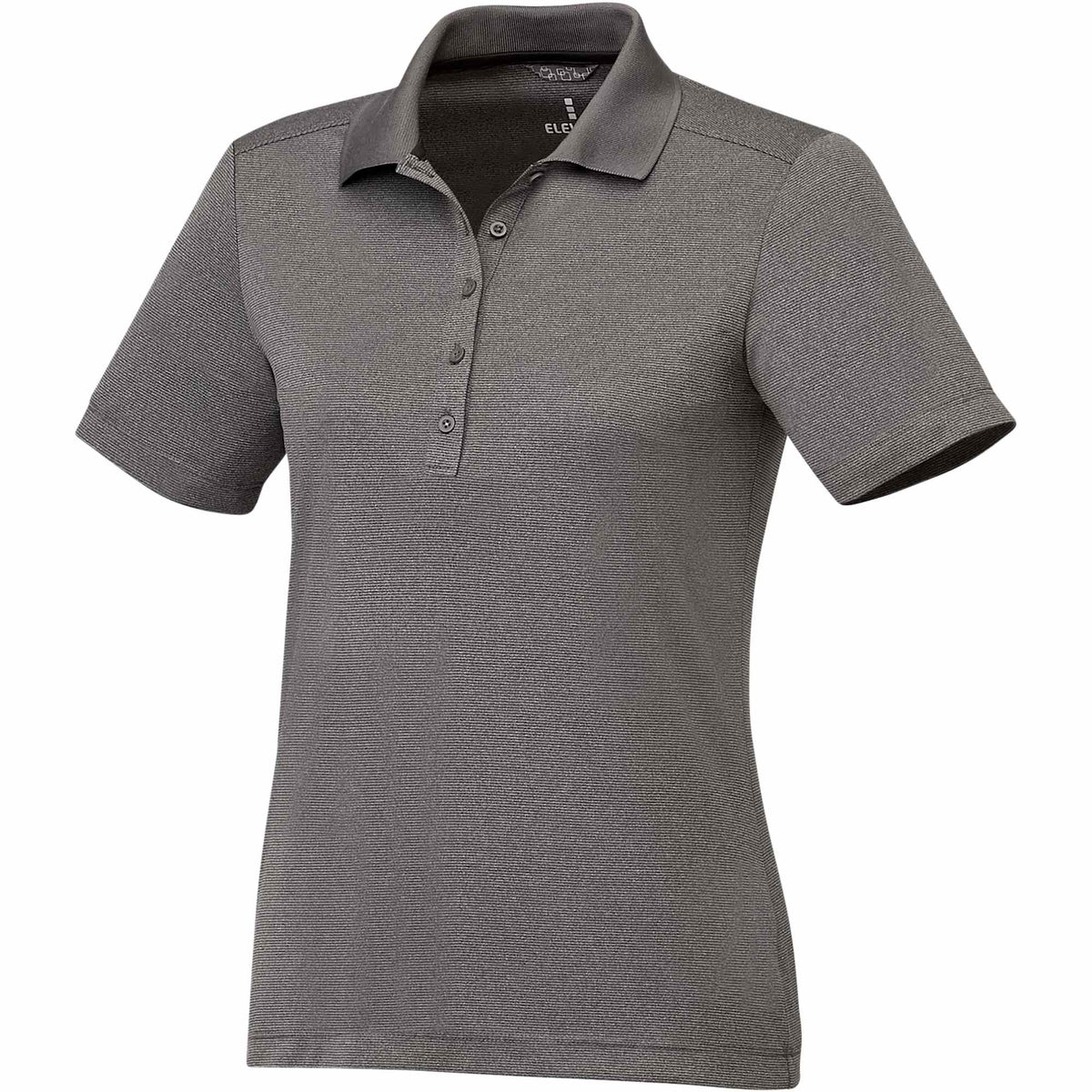 Dade Textured Performance Polo for Women Debossing - Heather Dark Charcoal - Right Angle