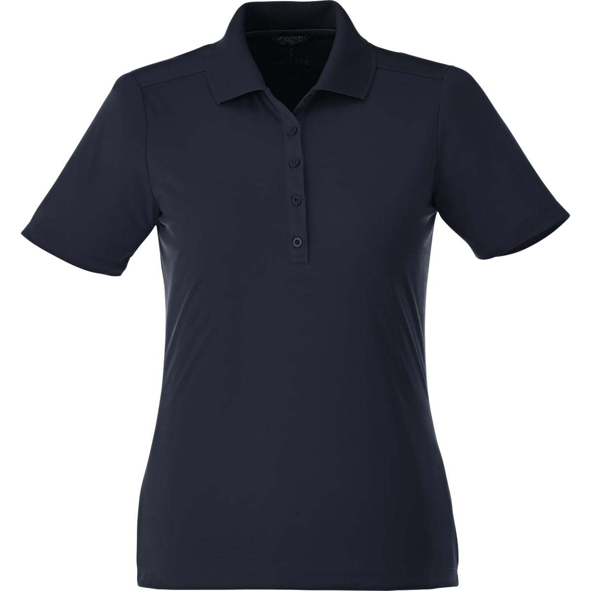 Dade Textured Performance Polo for Women Debossing - Navy - Front Flat