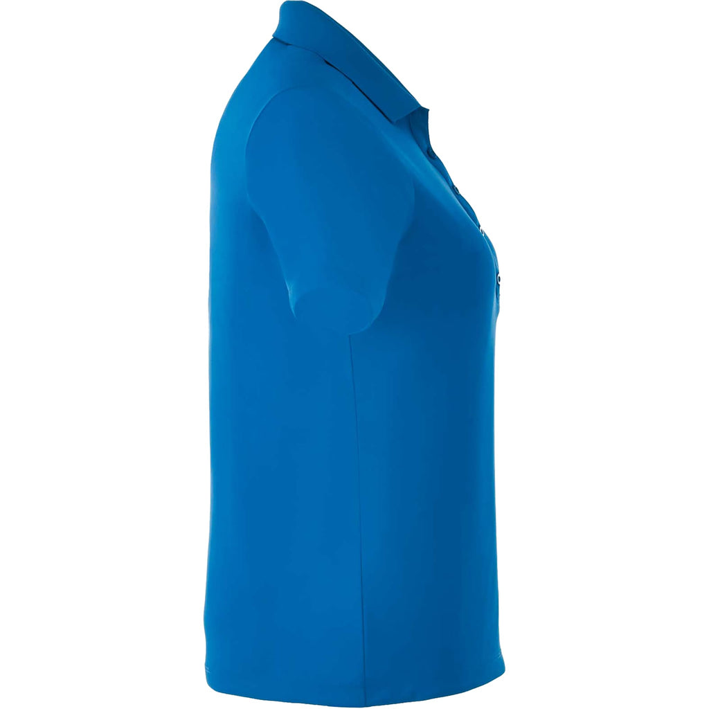 Dade Textured Performance Polo for Women Debossing - Olympic Blue - Right Side