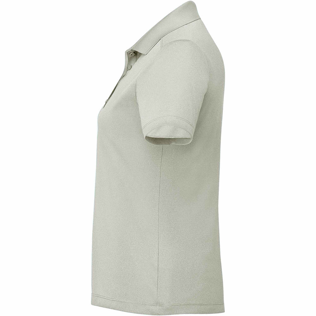 Dade Textured Performance Polo for Women Debossing - Sandstone - Left Side