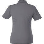 Dade Textured Performance Polo for Women Debossing - Steel Grey - Back Flat
