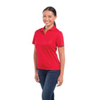 Dade Textured Performance Polo for Women Debossing - Team Red - Flat