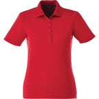 Dade Textured Performance Polo for Women Debossing - Team Red - Front Flat