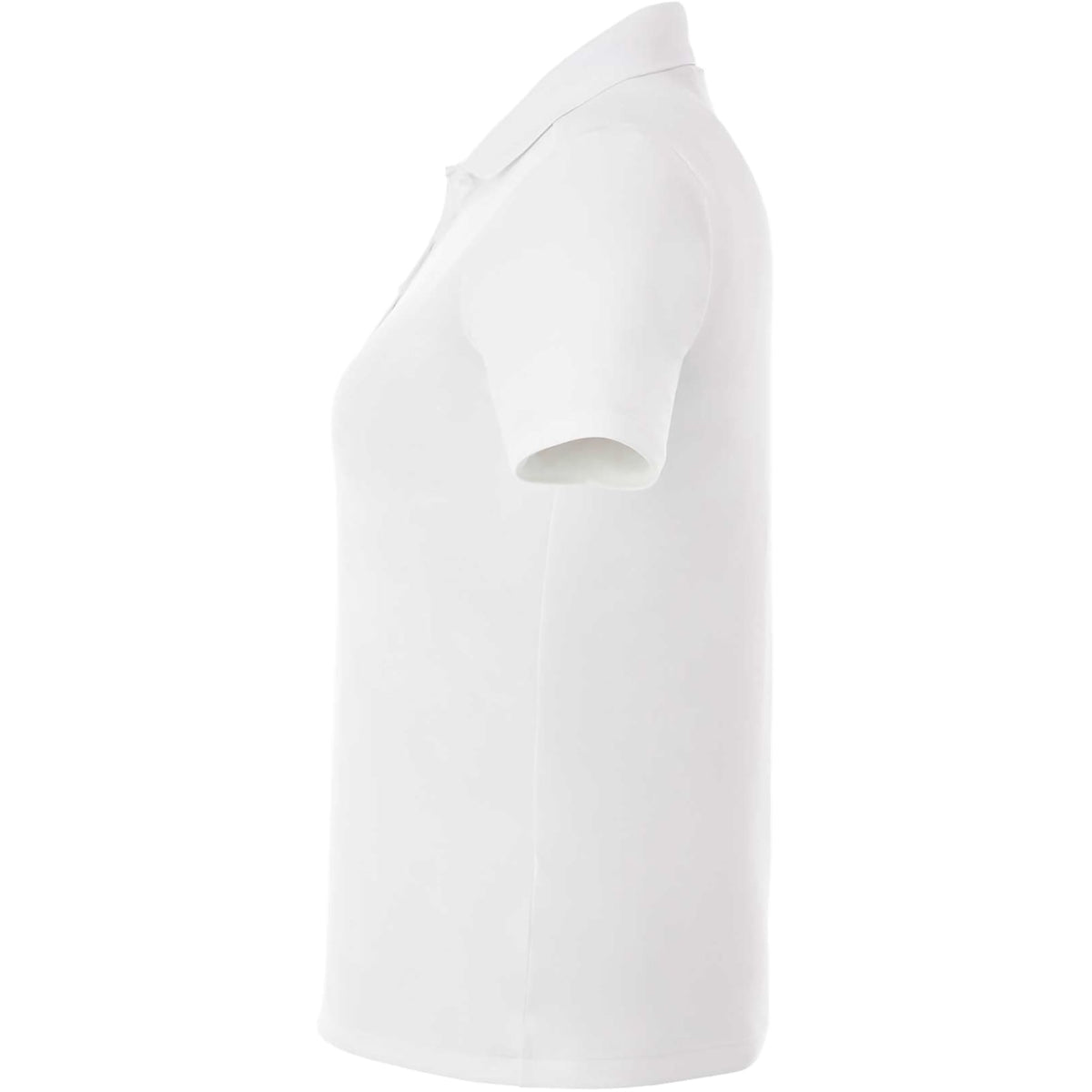 Dade Textured Performance Polo for Women Debossing - White - Left Side