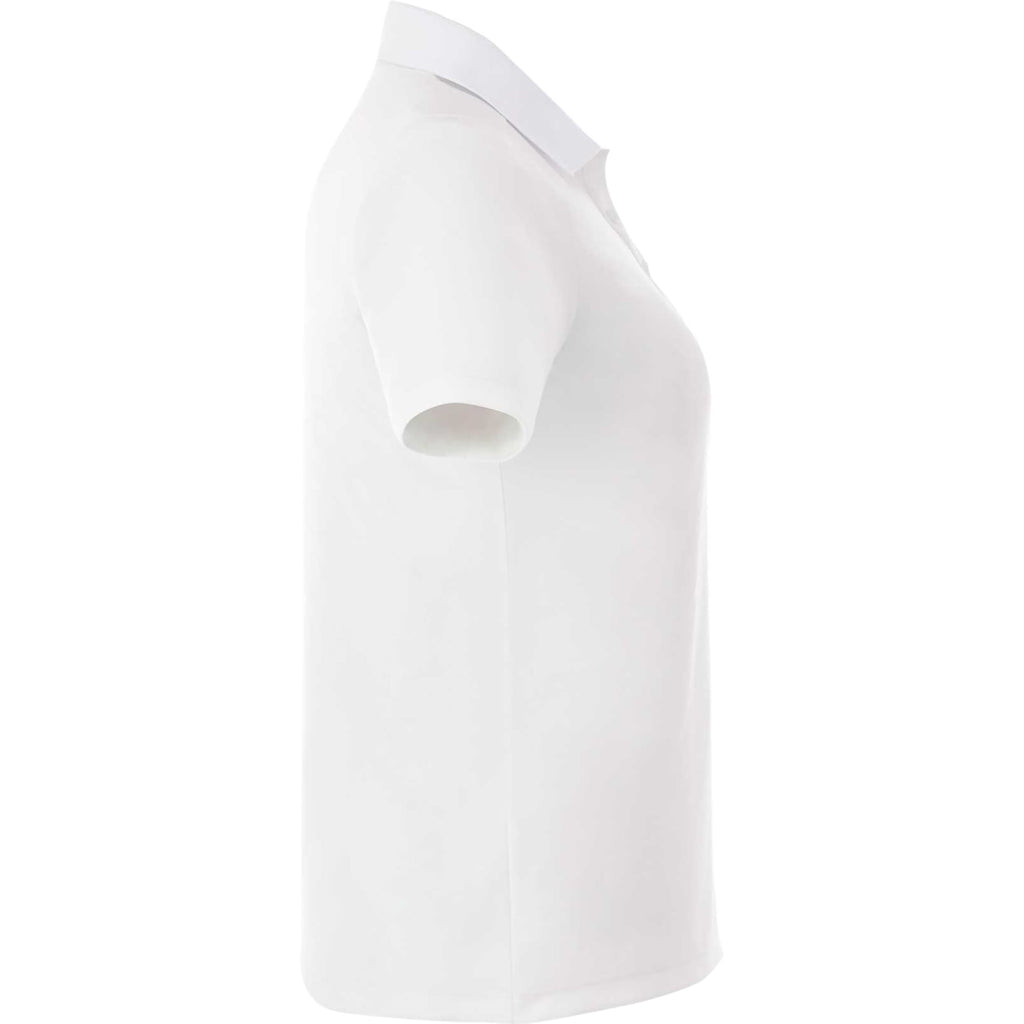 Dade Textured Performance Polo for Women Debossing - White - Right Side