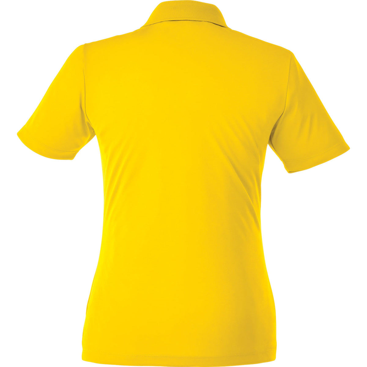 Dade Textured Performance Polo for Women Debossing - Yellow - Back Flat