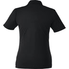 Dade Textured Performance Polo for Women Embroidery - Black - Back Flat
