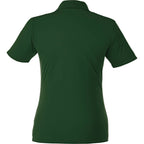 Dade Textured Performance Polo for Women Embroidery - Forest Green - Back Flat