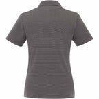 Dade Textured Performance Polo for Women Embroidery - Heather Dark Charcoal - Back