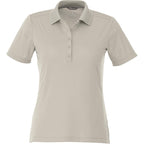 Dade Textured Performance Polo for Women Embroidery - Sandstone - Front Flat