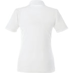 Dade Textured Performance Polo for Women Embroidery - White - Back Flat