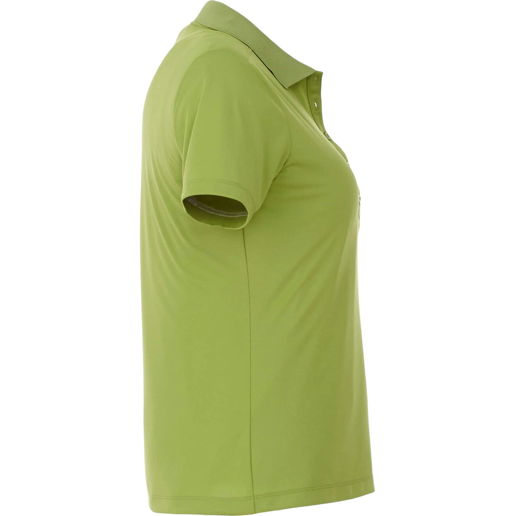 Dade Textured Performance Polo for Women Laser Engraving - Dark Citron Green - Right Side