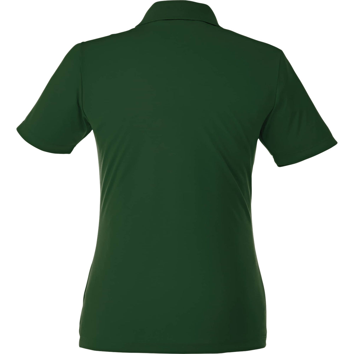 Dade Textured Performance Polo for Women Laser Engraving - Forest Green - Back Flat