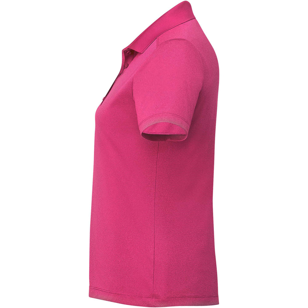 Dade Textured Performance Polo for Women Laser Engraving - Magenta - Left Side