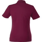 Dade Textured Performance Polo for Women Laser Engraving - Maroon - Back Flat