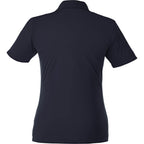 Dade Textured Performance Polo for Women Laser Engraving - Navy - Back Flat
