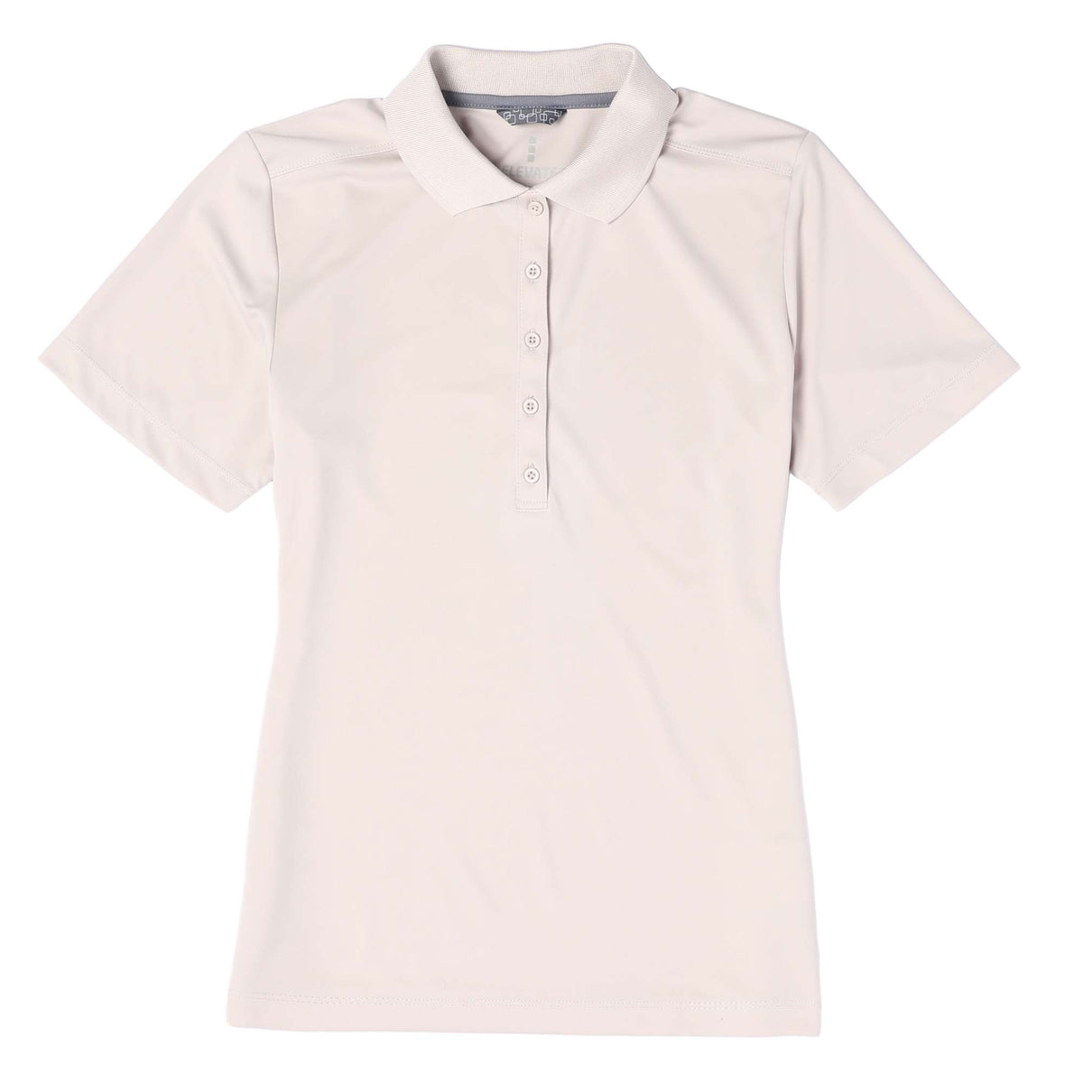 Dade Textured Performance Polo for Women Laser Engraving - Sandstone - Front Flat 2