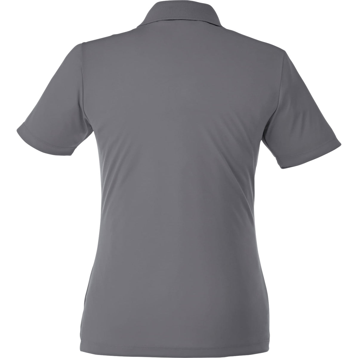 Dade Textured Performance Polo for Women Laser Engraving - Steel Grey - Back Flat