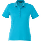 Dade Textured Performance Polo for Women Transfer - Aspen Blue - Front Flat