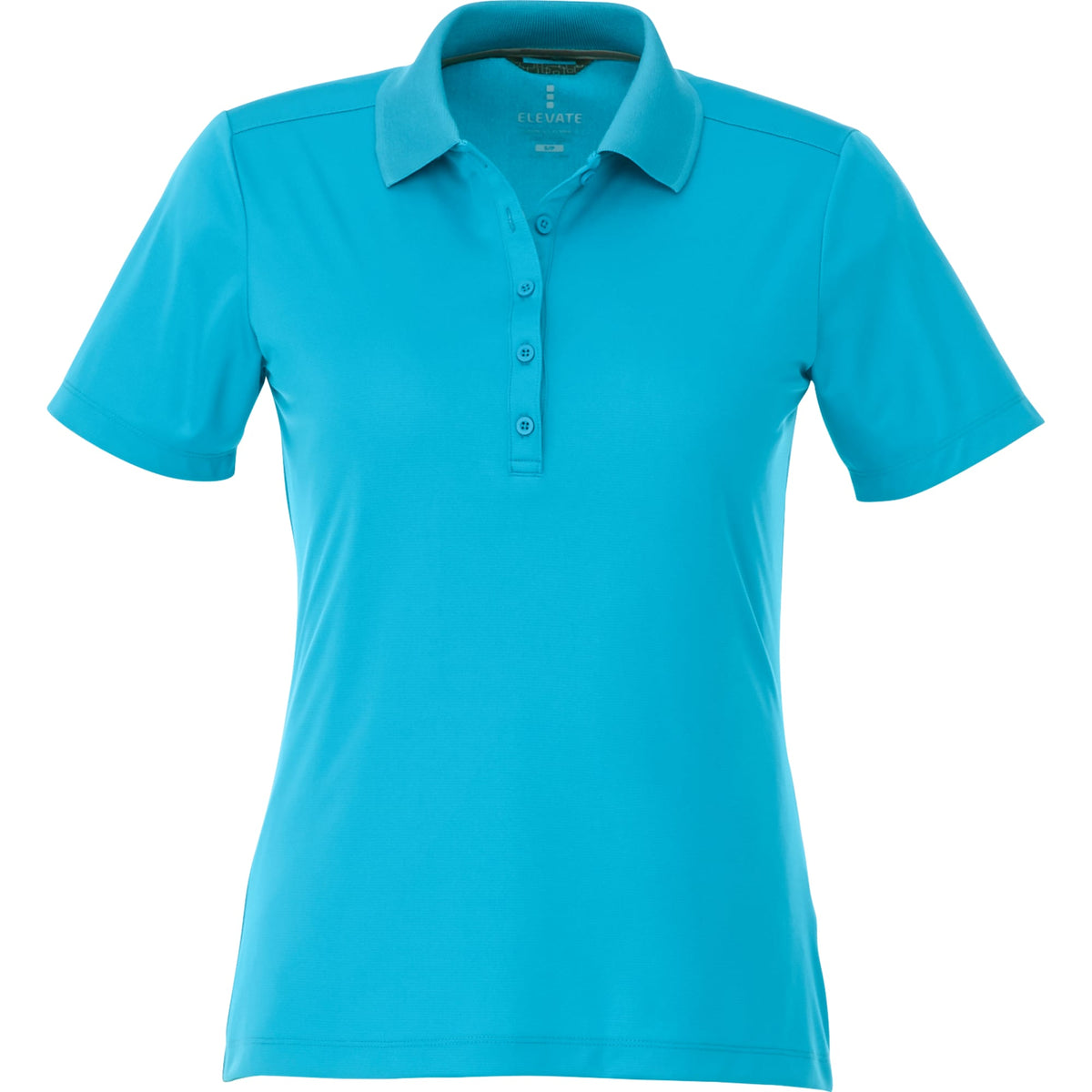 Dade Textured Performance Polo for Women Transfer - Aspen Blue - Front Flat