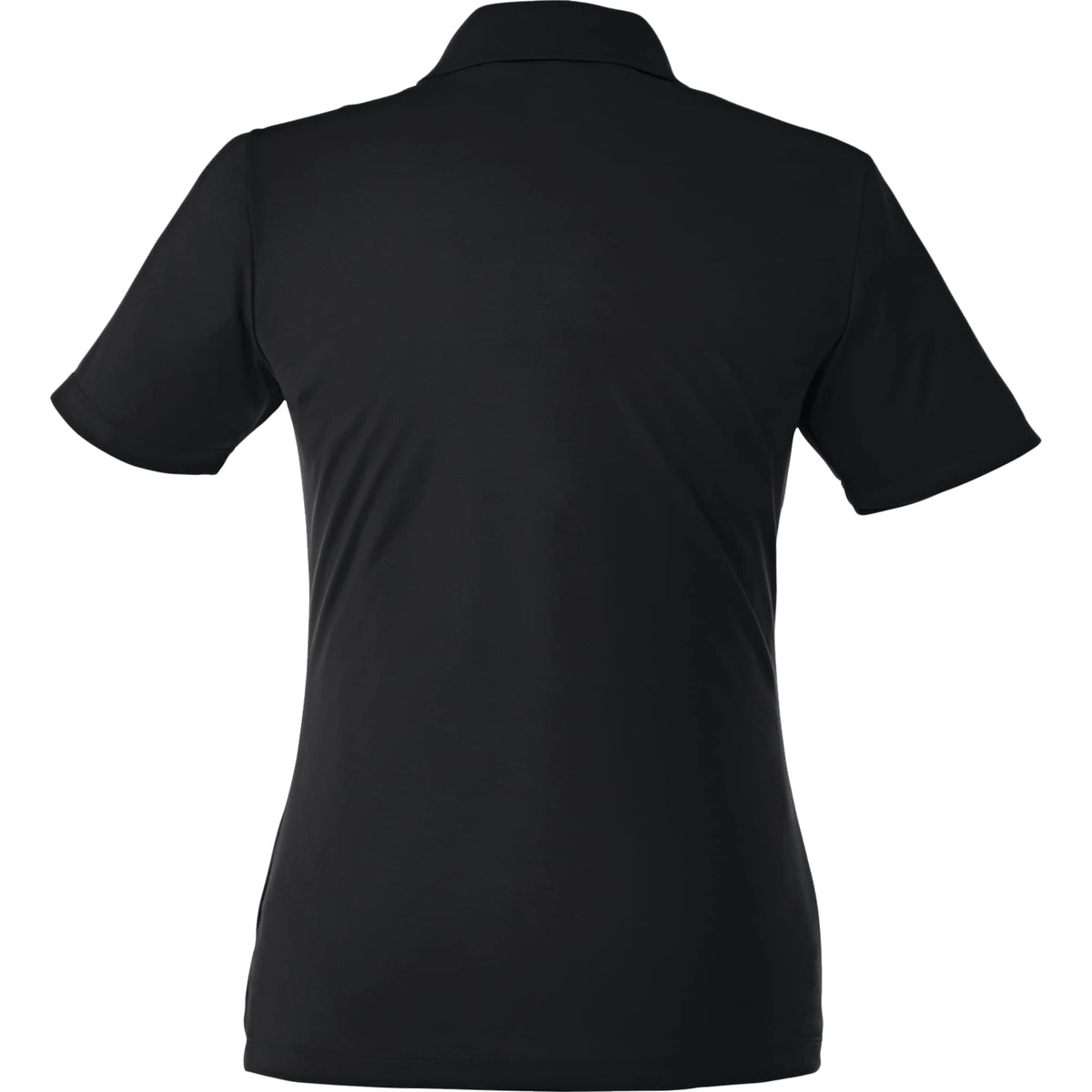Dade Textured Performance Polo for Women Transfer - Black - Back Flat
